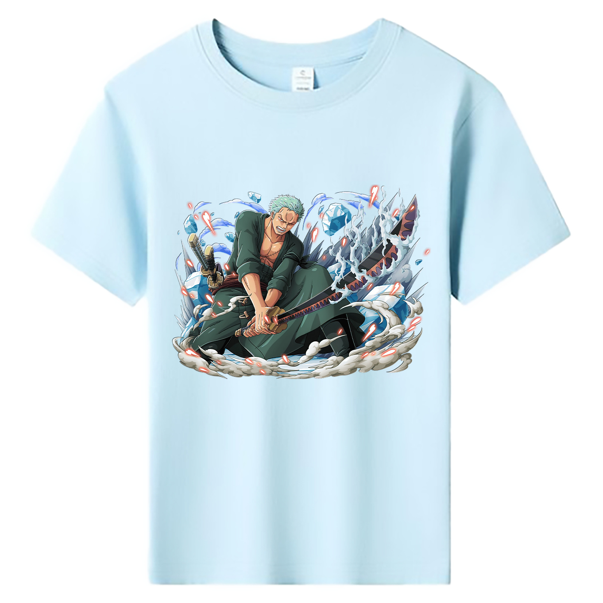 ワンピース ロロノア・ゾロ ONE PIECE Roronoa Zoro 綿100％キッズTシャツ（フロントプリント）